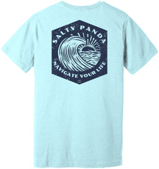 Sunset Waves Distressed T-shirt