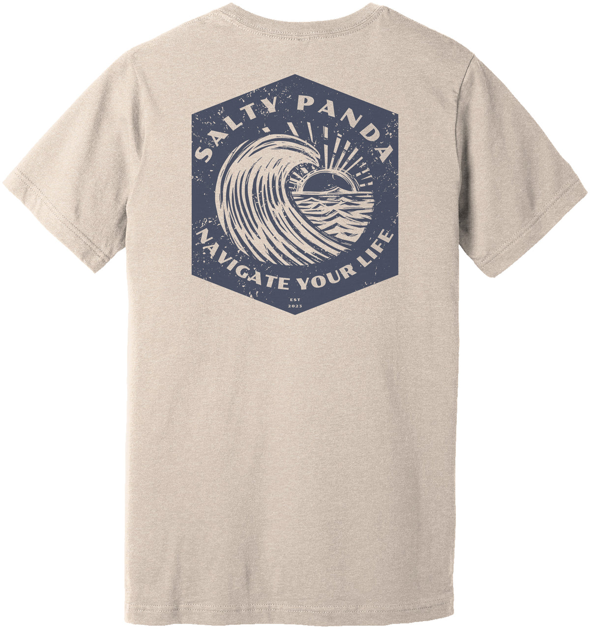 Sunset Waves Distressed T-shirt